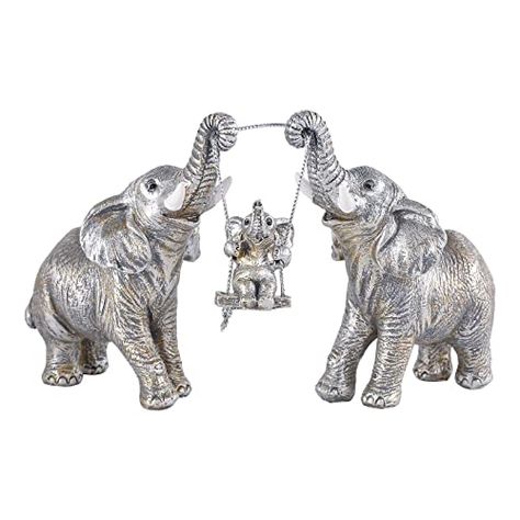 TOHLUCS Elephant Statue.Silver Elephant Decor for Women,Mom Gifts.Elephant Figurines Brings Good Luck.Decoration Ornaments for Living Room,Table Centerpiece, Shelf, Office Decor (Silver) Shelf Office Decor, Living Room Table Centerpiece, Ornaments For Living Room, Bookshelves With Tv, Shelf Office, Strong Symbol, Living Room Ornaments, Handmade Elephant, Table Decor Living Room