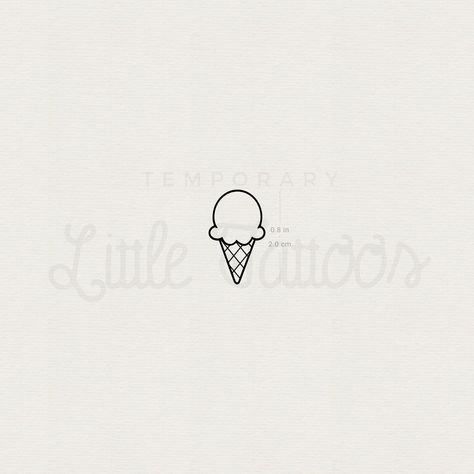 Ice Cream Temporary Tattoo (Set of 3) I’ve Cream Tattoo, Ice Cream Tattoo Design, Ice Cream Cone Tattoo Tiny, Ice Cream Cone Tattoo Simple, Mirco Tattoos, Fun Tattoos For Women, Ice Cream Cone Tattoo, Ice Tattoo, Ice Cream Tattoo