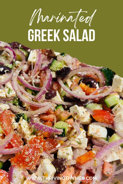 This Greek salad is refreshing and packed full of flavor consisting of fresh vegetables, feta cheese, kalamata olives and herbs. This salad pairs perfectly with gyros, pita bread, grilled chicken or is just as good on its own. Gyros Pita, Gyro Salad, Chicken Gyro Recipe, Greek Salad Recipe, Homemade Tzatziki Sauce, Breakfast Soup, Homemade Tzatziki, Greek Salad Recipes, Beefsteak Tomato