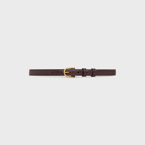 ELEGANT 15 BELT in Smooth Calfskin - Dark brown - 45AZF3A01.19DK | CELINE Fragrance Bottle, Fragrance Samples, Handbags Leather, Brown Belt, Leather Goods, Online Purchase, Calf Skin, Dark Brown, Belts