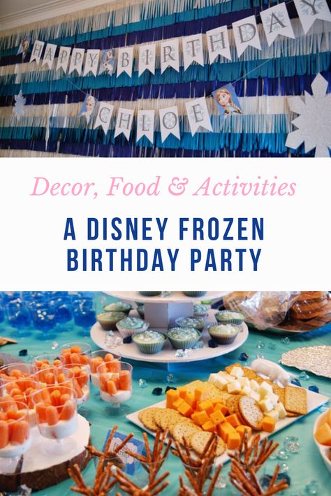 Food For Frozen Birthday Party, Frozen Birthday Party Food Lunch, Frozen Party Appetizers, Frozen Party Ideas Food, Frozen Desserts Disney, Frozen Birthday Food Ideas, Frozen Party Menu, Frozen Party Food Ideas, Frozen Birthday Food