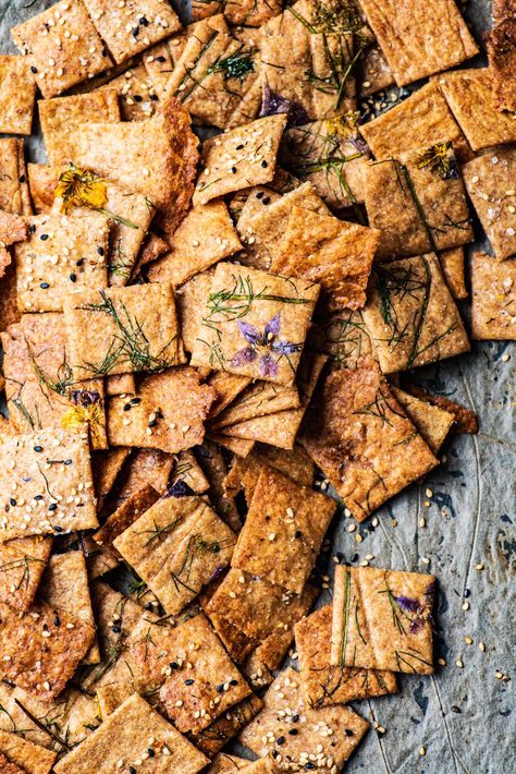 Rye Sourdough Discard Crackers, Sourdough Rye Crackers, Spelt Sourdough Discard Recipes, Spelt Crackers, Rye Recipes, Rye Sourdough Starter, Spelt Sourdough, Winter Feast, Rye Crackers