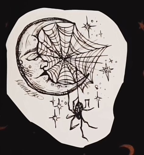 Spider Web Tattoo, Web Tattoo, Spider Tattoo, Spooky Tattoos, Knee Tattoo, Drawing Practice, Body Mods, Moon Tattoo, Inspirational Tattoos