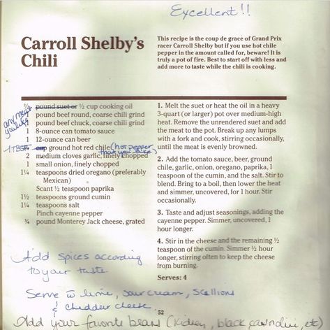 Carroll Shelby Chili Seasoning Recipe, Copycat Hatfield And Mccoy Soup, Carol Shelby Chili Recipe, Copycat Culver’s Chili, Copycat Wendy’s Chili Recipe, Carroll Shelby Chili Recipe, Copycat Wendy’s Chili, Beer Chili Recipe, Chili Spices