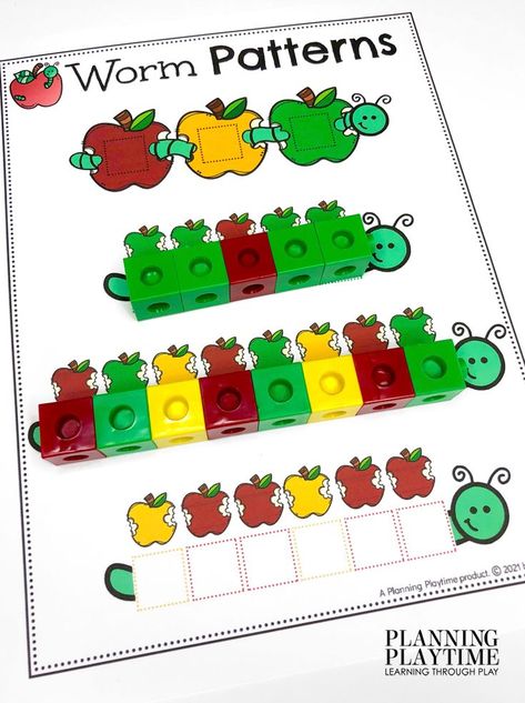 Apple Theme Activities For Preschool, Apple Activities Preschool Crafts, Apple Worksheets Preschool, Apple Art Preschool, Apple Preschool Activities, Sahm Activities, School Activities For Preschool, Apple Activities Kindergarten, Prek Sensory