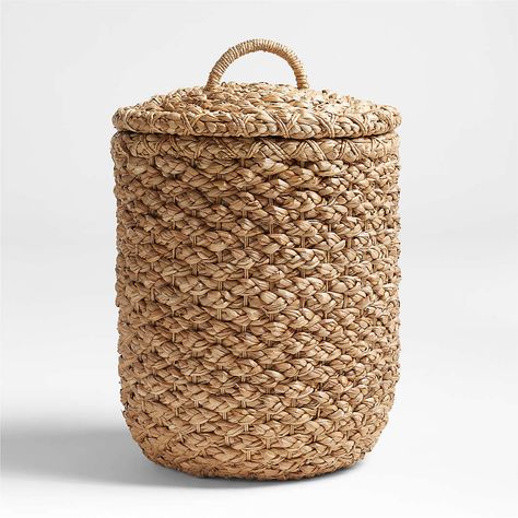 hamper: Crate & Barrel Search Results Laundry Basket In Bedroom, Cleaning Tools Organization, Throw Pillows And Blankets, School Apartment, Kids Hamper, Woven Hamper, Wicker Laundry Hamper, Hamper With Lid, Pillows And Blankets