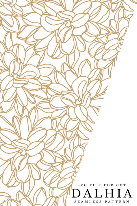 Dahlia Pattern, Flower Seamless Pattern, Lace Background, Aster Flower, Sublimation Svg, Dahlia Flower, Flower Svg, Hospitality Design, Lace Pattern