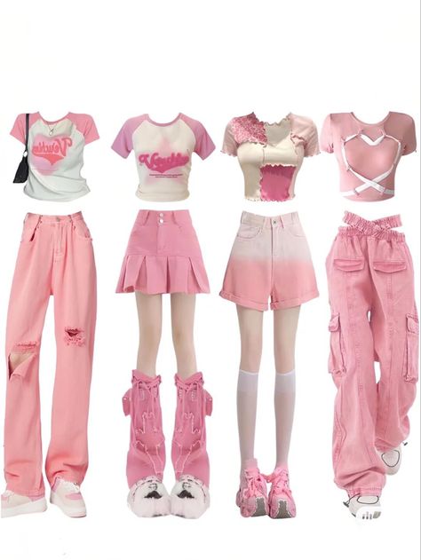 Y2k Pink Outfit, Cute Y2k Outfits, Kawaii Street Fashion, 2000s Japanese Fashion, Preformance Outfits, Dress Design Sketches, Easy Trendy Outfits, Stylish Work Outfits, Pink Outfits