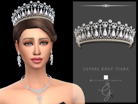 Disney Princess Challenge, Lovers Knot Tiara, Lovers Knot, Sims 4 Decades Challenge, Sims 4 Tsr, Royal Clothes, Sims 4 Cas Mods, Sims 4 Game Mods, Royal Clothing