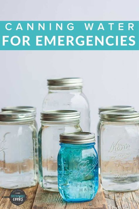 The simple task of Canning Water is great for emergency preparedness, power outages, or when you need access to sanitized water. Learning how to can water is a low-cost way to supplement your family's drinking water needs. How To Can Water, Canned Water, Emergency Storage, Apocalypse Prep, Farmhouse Food, Canning Water, Canning Rack, Preserving Recipes, Water Survival