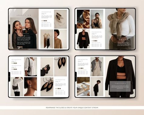 Magazine Lookbook Template for Canva Editable Digital or Print Brochure Retail Product Catalog With Price Display Instant Download - Etsy Indonesia Digital Lookbook, Magazine Lookbook, Print Brochure, Catalog Fashion, Lookbook Template, Price Display, Email Newsletter Template, Newsletter Template, Clothing Catalog