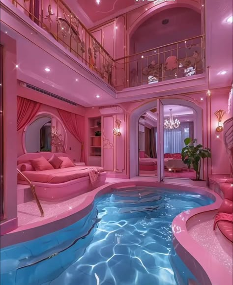 Dream Bedroom Inspiration, Pink Furniture, Pink Room Decor, Cute Bedroom Decor, Dream House Rooms, Barbie Dream House, Barbie Dream, Barbie House, Dream Room Inspiration