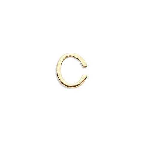 A gold charm of the letter “C”. C Letter Aesthetic, The Letter C, Aesthetic Letters, Gold C, Letter C, Gold Charm, Sculpture, Gemstones, Gold