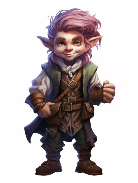 Gnome Portrait - D&D Pathfinder RPG DND 3.5 5e d20 fantasy gnome Forest Gnome Dnd Male, Dnd Gnome Character Design, Rock Gnome Dnd, Dnd Gnome Art, Forest Gnome Dnd, Gnome Dnd Character Design, Gnome Fantasy Art, Gnome Character Art, Dnd Gnome