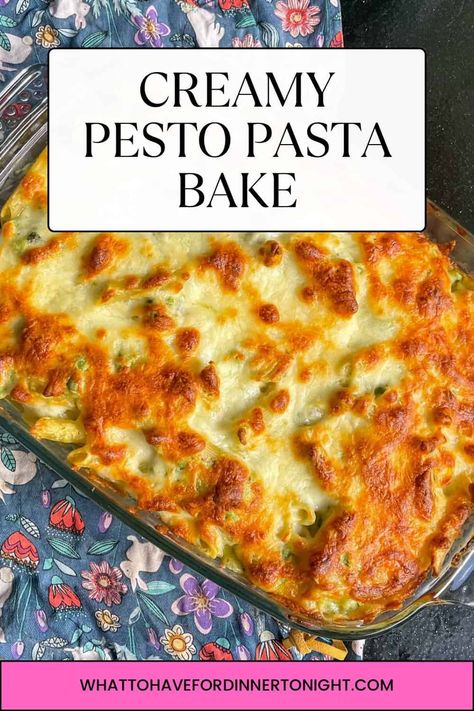 Creamy Pesto Pasta Bake Pesto Pasta Bake, Creamy Pesto Pasta, Baked Gnocchi, Green Pesto, Sweet Cooking, Creamy Pesto, Pasta Soup, Gnocchi Recipes, Spinach Pasta