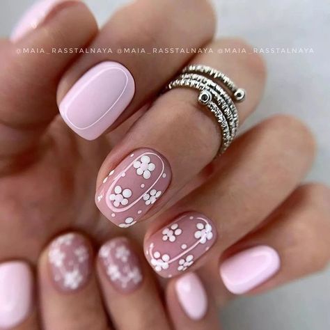 2023 Spring Nails, Spring Nails Ideas, Gel Lak, Glitter Gel Nails, Simple Gel Nails, Summery Nails, Rose Nails, Cute Gel Nails, Gel Nail Designs