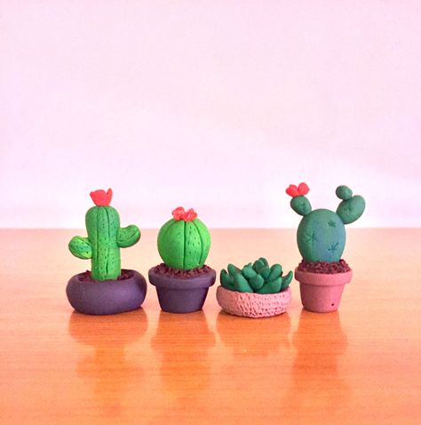 #polymerclay #cactuslover Air Dry Clay Cactus, Air Dry Clay Projects, Easy Paper Crafts Diy, Polymer Crafts, Clay Art Projects, Cute Clay, Art Clay, Clay Flowers, Clay Dolls