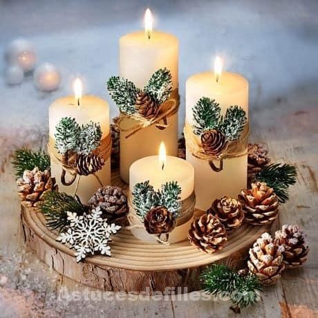 Christmas Advent Wreath, Soya Mumu, Christmas Candle Decorations, Homemade Christmas Decorations, Christmas Decor Inspiration, Christmas Centerpieces Diy, Christmas Mantel Decorations, Holiday Crafts Christmas, Easy Christmas Diy