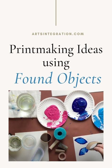 Printmaking can be such a great medium for exploring science, math, culture, and even literacy. Try these ideas for printmaking with found objects. #printmaking #visualart Printing With Found Objects, Simple Printmaking, Ideas For The Classroom, Kindergarten Stem, Printmaking Techniques, Printmaking Ideas, Media Journal, Stem Lesson, Arts Integration