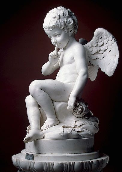 Etienne Maurice Falconet. Menacing Cupid. ca. 1750.  Marble.  State Hermitage Museum. St. Petersburg, Russia. Cupid Images, Angel Statues Sculpture, Cupid And Psyche, Hermitage Museum, Ange Demon, La Rive, Angel Statues, Small Sculptures, Grave Marker