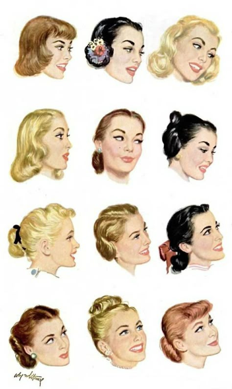 1950s Hairstyle, Cabelo Pin Up, 1930s Hair, Vintage Hairstyle, 1950s Hairstyles, 50s Hairstyles, Long Hairstyle, Trendy Hairstyle, Pin Curls