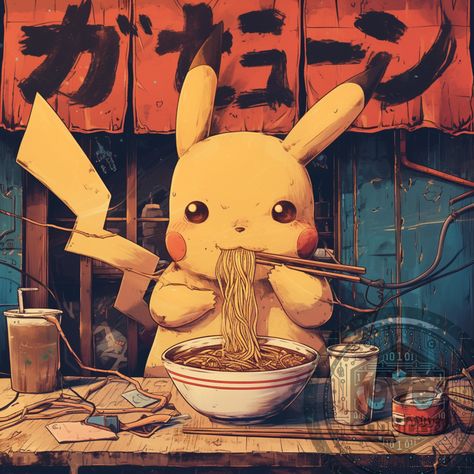 🕒 🍜 it's lunch time: pikachu's ramen break!  🌟 discover the lighter side of Pikachu as he dives into his favorite bowl of ramen. join the feast! #pikachueats   🔥 Join the adventure at CodeToons World for more delightful moments and exclusive content! Follow us now 👉 @codetoonsworld   #aiartcommunity #midjourney #aiart #animeartwork #animeartcollective #pikachu #pokemon #ramenlove #cutemoments #anime Anime Eating Ramen, Pokemon Eating, Pikachu Eating, Anime Ramen, Bowl Of Ramen, Eating Ramen, Mario Kart 8, Ramen Bowl, Mario Kart