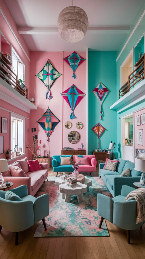 18+ Eclectic Home Decor Display Ideas to Mix, Match and Marvel Decor Display Ideas, Modern Retro Living Room, Eclectic Interior Design Vintage, Colorful Eclectic Home, Modern Eclectic Living Room, Spring Living Room Decor, Home Decor Display, Studio Apartment Design, Living Room Pieces