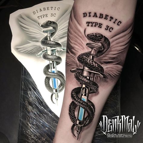 Medical Symbol Tattoo, Medic Tattoo, Medical Tattoo Nurse, T1d Tattoo, Medical Alert Tattoo, Sugar Tattoo, Caduceus Tattoo, Ems Tattoos, Gear Tattoo