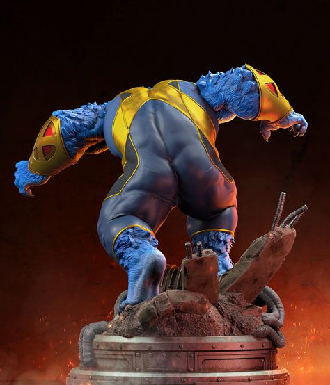 ArtStation - X-Men Beast Collectible Fun Art Beast Xmen Art, Beast Xmen, Beast Marvel, Male Body Drawing, Batman Armor, Man Beast, Body Drawing, Fun Art, Spiderman Art