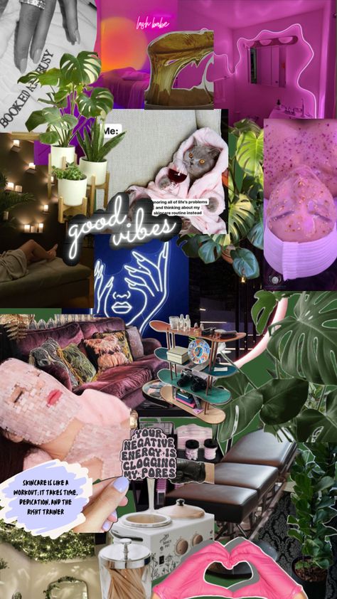 Eclectic Spa, Spa Mood Board, Business Moodboard, Layout Insta, Esthetician Inspiration, Luxe Aesthetic, Esthetician Room, Brand Shoot, Esthetician