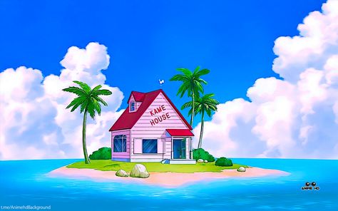 subscribe to this Telegram channel, For More HD anime backgrounds & FOR FREE ! Kame House Wallpaper, House Wallpaper Iphone, Kame House, Kid Goku, House Wallpaper, Dragon Wall, Scenery Background, Anime Backgrounds, Dragon Ball Wallpapers