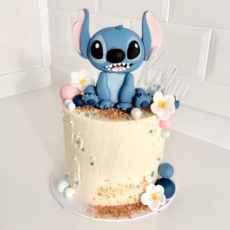 Stitch Bday Cake, Fondant Stitch, Stitch Torte, Stitch Birthday Cake, Stitch Cake, Party Cakes, Fondant, Pastel, Cake