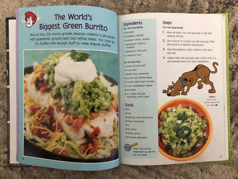 Cartoon Food Recipes, Nerd Recipes, Nostalgia Recipes, Cartoon Recipe, Fiction Food, Burrito Ingredients, Spooky Island, Movie Recipes, Themed Meals