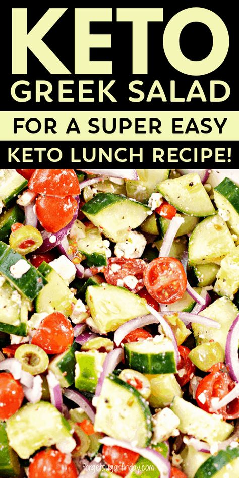 Looking for an easy on-the-go recipe? Try this Keto Greek Salad in a Jar! It's a simple and refreshing salad with a flavorful dressing that's sure to please. This keto salad recipe makes for an easy keto lunch, easy keto dinner, and easy keto snack. Zero Carb Salads, Keto Italian Salad Dressing, Keto Cold Salad Recipes, Pastaless Pasta Salad Keto, Keto Noodle Salad, Quick Keto Lunch Ideas To Work, Keto Jar Salads, Keto Cold Lunch Ideas, Keto Potluck Recipes