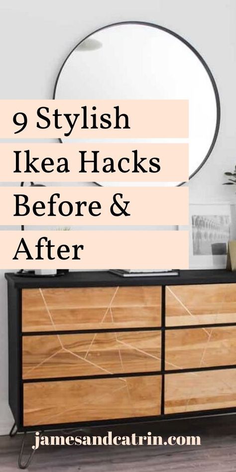 Ikea Furniture Makeover Before After, Ikea Malm Transformation, Different Ways To Hang Curtains, Ways To Hang Curtains, Ikea Kallax Bookshelf, Ikea Brusali, Ikea Cupboards, Ikea Hemnes Hack, Ikea Ivar Cabinet