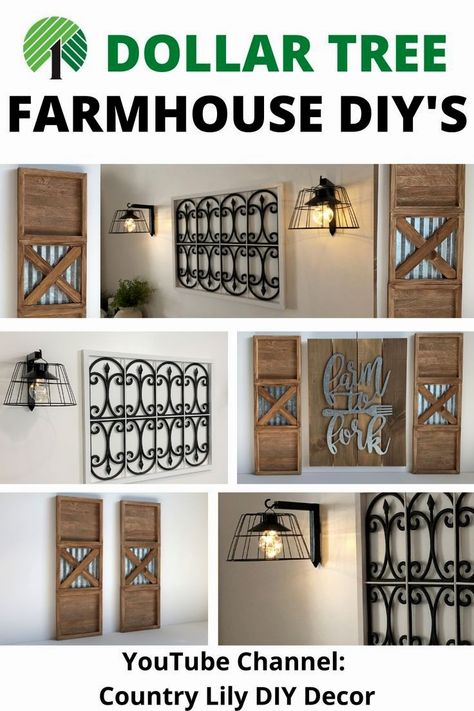 #farmhousehomedecor #rustic #farmhouseideas Dollar Tree Room Decor, High End Farmhouse, Spring Dollar Store Crafts, Elegant Farmhouse Decor, Decor Hacks Diy, Diy Farmhouse Kitchen Decor, Dollar Tree Farmhouse, Diy Farmhouse Ideas, Dollar Tree Gifts