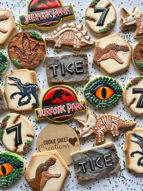 Dino Snacks, Dinosaur Snacks, Jurassic World Party, Jurassic Park Birthday Party, Park Birthday Party, Birthday Party At Park, Dinosaur Birthday Theme, Jurassic Park Party, Jurassic Park Birthday