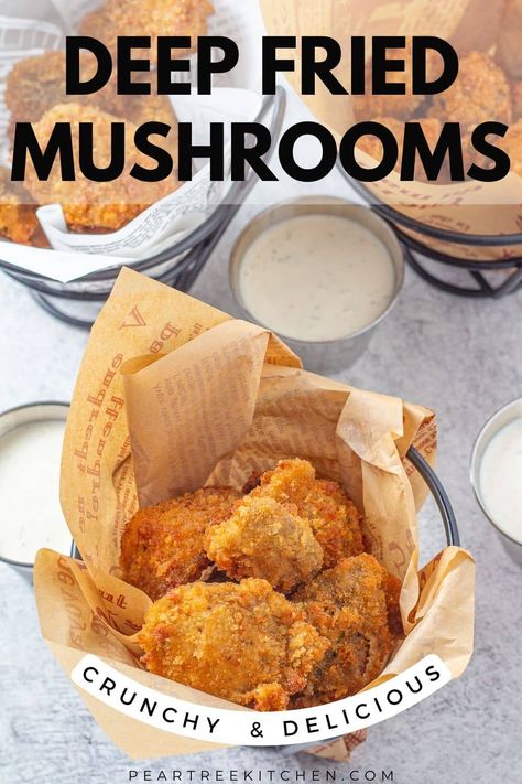 These homemade fried mushrooms are simply hard to resist. The recipe is easy to follow, and the results are delicious. The mushrooms are covered in a light, crispy batter that's seasoned just right, creating a satisfying crunch with every bite. Whether you're throwing a party or just looking for a tasty treat, these fried mushrooms are sure to be a success. Fried Mushrooms Batter, Fried Mushrooms Recipe, Battered Mushrooms, Deep Fried Mushrooms, Fried Mushroom Recipes, Portabella Mushrooms Recipes, Easy Delicious Appetizers, Breaded Mushrooms, Restaurant Appetizers