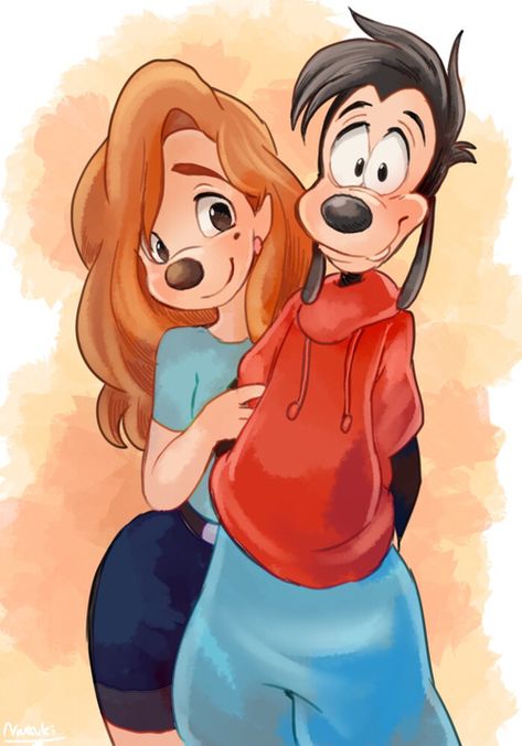 Max and Roxanne Max And Roxanne, Max Goof, Disney Amor, A Goofy Movie, Disney Ships, Disney Cute, Goof Troop, Goofy Disney, Goofy Drawing