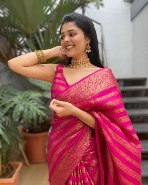 Get Extra 10% Off On All Prepaid Orders. Buy 2 Get 1 Free Code :- “BUY2GET1” • PREMIUM QUALITY • CASH ON DELIVERY AVAILABLE • FREE SHIPPING • 7 DAYS EXCHANGE POLICY Elevate Your Traditional Wardrobe With Our Stunning Ethereal Banarasi & Kanjeevaram Sarees Made By Skilled Artisans Using Authentic Techniques. These Sarees Are A True Work Of Art & Perfect For Any Occasion. Get Yours Now ✅ 🛍️ www.almaarifashion.com At ALMAARI There Is A Saree For Everyone! Pink Kanjeevaram Saree, Diwali Dresses, Buy Designer Sarees Online, Paithani Saree, Bollywood Lehenga, Saree Gown, Designer Sarees Online, Party Wear Lehenga, Art Silk Sarees