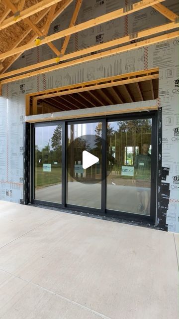 Patio Pocket Doors, Exterior Glass Pocket Doors, 3 Panel Sliding Glass Door, Exterior Pocket Doors, Pocket Sliding Door, Slider Doors, Magnolia House, Sliding Glass Doors Patio, Garage Door Styles