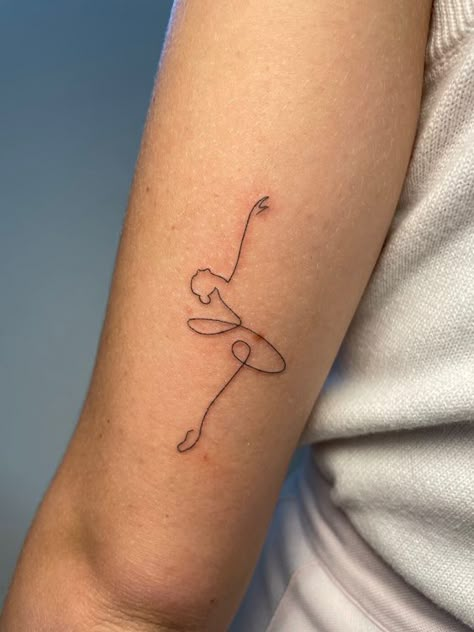 Dancer Tattoo Ideas, Ballet Tattoos, Ballerina Tattoo, Dancer Tattoo, Dance Tattoo, Lilia Buckingham, Shoe Tattoos, One Line Tattoo, M Tattoos