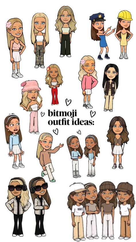 Snap Clothes Bitmoji, Snap Bitmoji Outfit Ideas Girly, Snapchat Clothes, Trendy Bitmoji Outfits, Teacher Rp, Snapchat Bitmoji Outfits, Pretty Bitmoji Ideas, Bitmoji Inspo, Bitmoji Snapchat