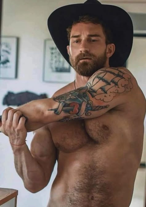 Buff Bodies, Manly Men & Scruffy Round the Edge Types. Blad Morana, Cowboys Men, Handsome Older Men, Scruffy Men, Beefy Men, Inked Men, Country Men, Muscular Men, Shirtless Men