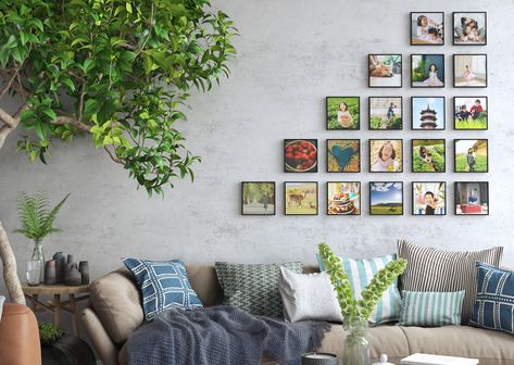 Mixtiles are beautiful 8"x8" photo tiles that stick and restick to your walls without nails or any damage. Photo Tiles, New Wall, Living Room Wall, Carousel, Picture Gallery, Art Artwork, Instagram Feed, The Wall, Wall Coverings