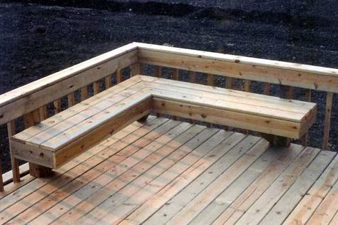 benches Outdoor Corner Bench, Deck Benches, Deck Bench Seating, Corner Deck, Built In Bench Seating, Wpc Flooring, Deck Bench, Deck Seating, Corner Bench