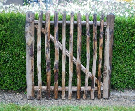 Wooden garden gates provide privacy and protection, keeping precious cargo in and unwanted quests out. They also offer ornamentation and allure (recall The Secret Garden). Rustic Garden Gates, Rustic Gate, Wooden Garden Gate, Garden Gates And Fencing, Garden Gate Design, Wooden Gate, Wooden Gates, Veg Garden, Retaining Walls