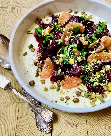 Beet And Yogurt Salad, Persian Salad Recipe, Beet Recipes Healthy, Coconut Yogurt Recipe, Persian Salad, Salad With Citrus, Yogurt Salad, Fresh Recipe, Sage Recipes