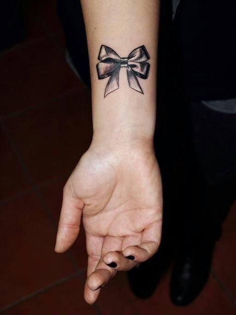 Bow Tattoo Designs, Cool Wrist Tattoos, Ribbon Tattoos, Meaningful Tattoos For Women, Bow Tattoo, Small Meaningful Tattoos, Temporary Tattoo Designs, Wrist Tattoo, Little Tattoos