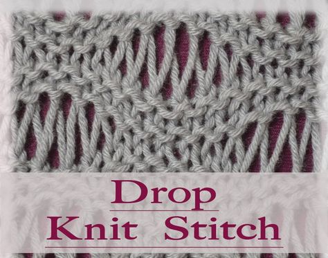 Knitting Drop Stitch, Drop Stitch Scarf Knitting Pattern, Drop Stitch Scarf, Drop Stitch Knitting Pattern, Drop Stitch, Knitting Patterns Free Scarf, Bonnet Pattern, Big Knits, Knit Stitches